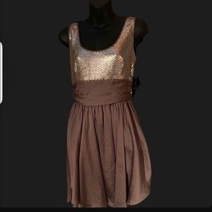 Andrew Marc New York sequin bodice dress.